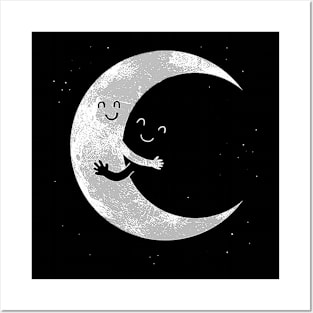 Funny Moon Love Posters and Art